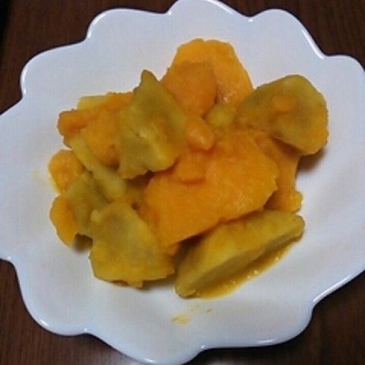 さつまいもとかぼちゃの煮物。